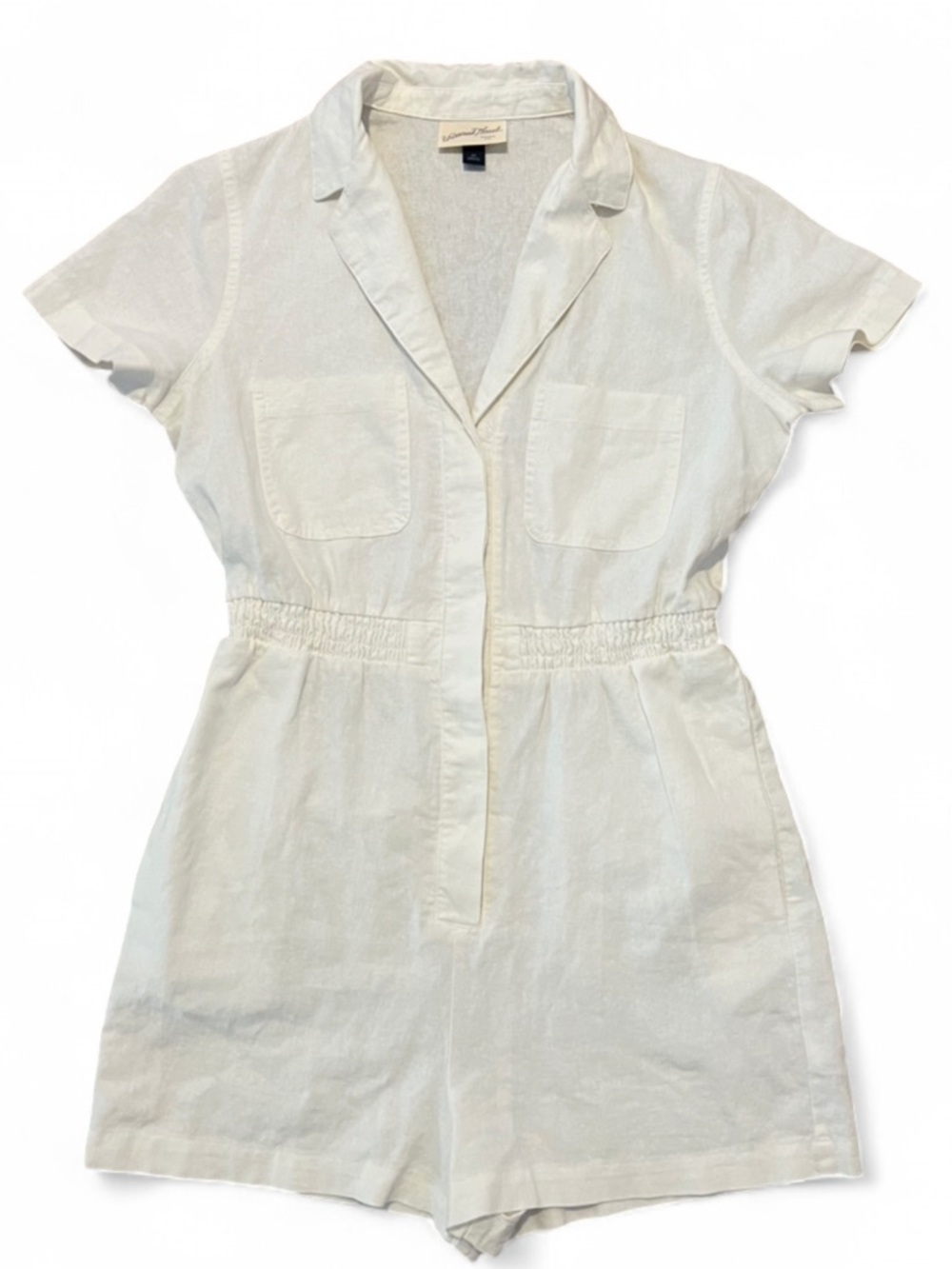 White Linen Romper